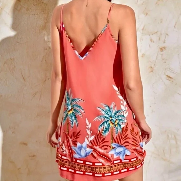 Tropical Coral Midi Dress - Picture 2 of 8
